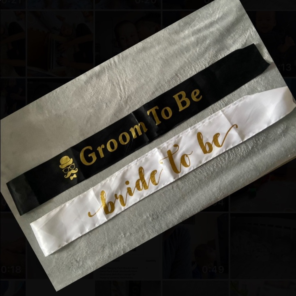 Bride and Groom to Be Sashes